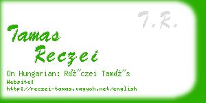 tamas reczei business card